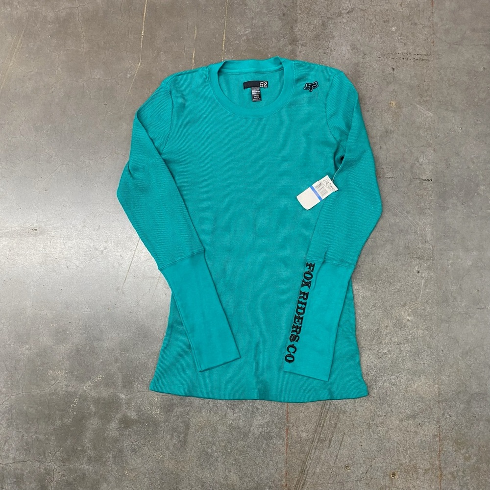 Fox‎ Racing Long Sleeve Thermal Shirt Teal Womens XL NWT